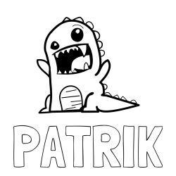 Pobarvanka imena PATRIK