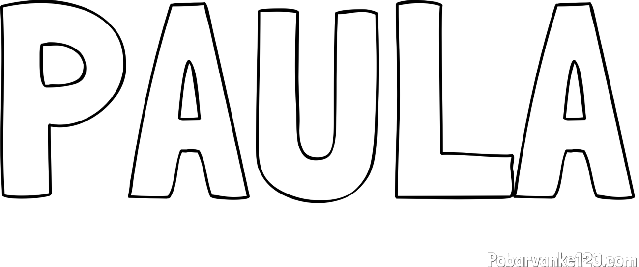 Pobarvanka imena PAULA