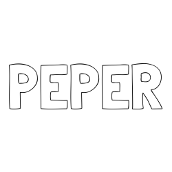 Online izdelana pobarvanka - Pobarvanka imena PEPER