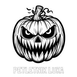 Online izdelana pobarvanka - Pobarvanka imena PETLETNIK LUKA in pobarvanka zlobne buče za noč čarovnic