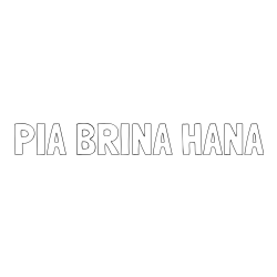 Online izdelana pobarvanka - Pobarvanka imena PIA BRINA HANA