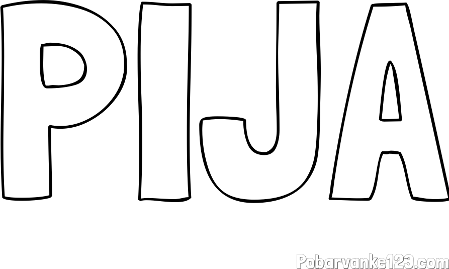 Pobarvanka imena PIJA