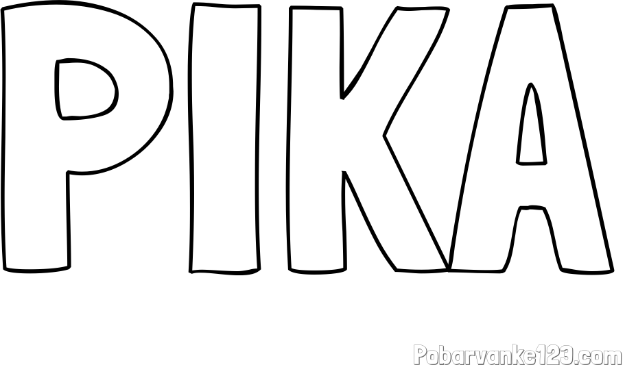 Pobarvanka imena PIKA