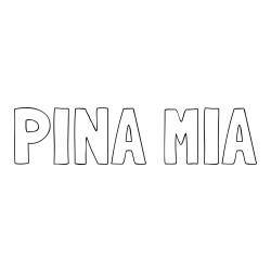 Online izdelana pobarvanka - Pobarvanka imena PINA MIA