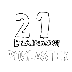 Online izdelana pobarvanka - Pobarvanka imena - POSLASTEK in - TWENTYONE