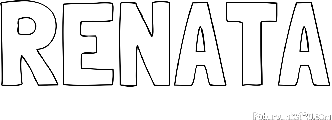 Pobarvanka imena RENATA