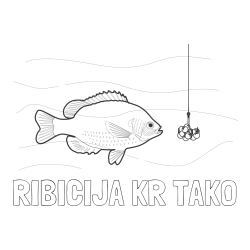Online izdelana pobarvanka - Pobarvanka imena RIBIČIJA KR TAKO in pobarvanka velike ribe