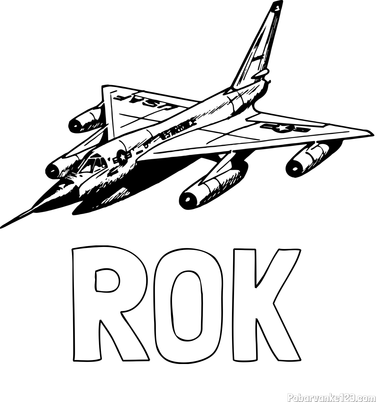 Pobarvanka imena ROK in pobarvanka vojaškega lovca
