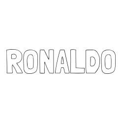 Online izdelana pobarvanka - Pobarvanka imena RONALDO