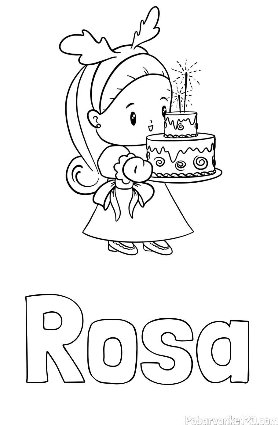 Pobarvanka imena Rosa