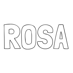 Online izdelana pobarvanka - Pobarvanka imena ROSA