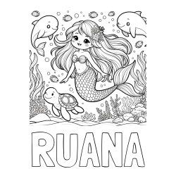 Pobarvanka imena RUANA