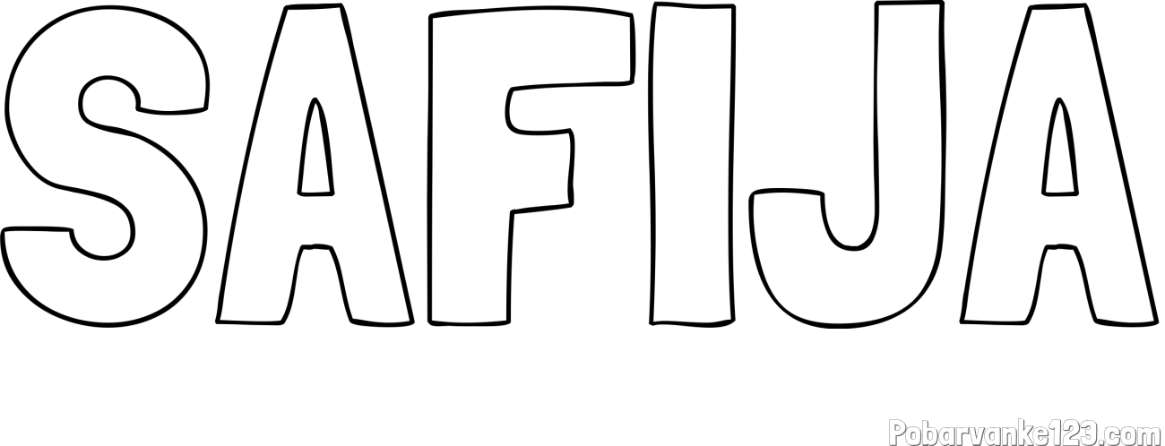 Pobarvanka imena SAFIJA