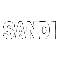 Online izdelana pobarvanka - Pobarvanka imena SANDI