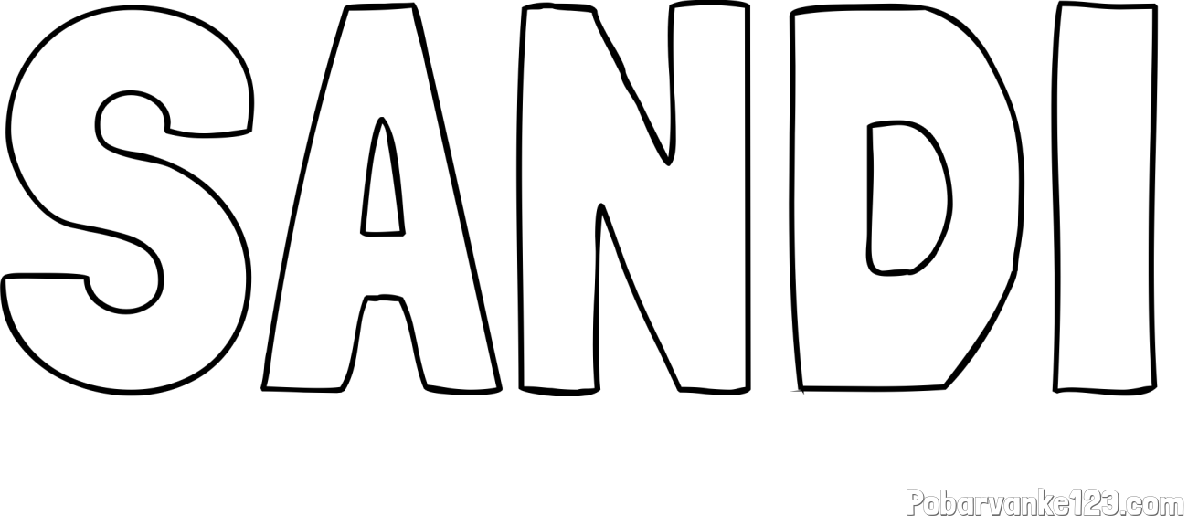 Pobarvanka imena SANDI