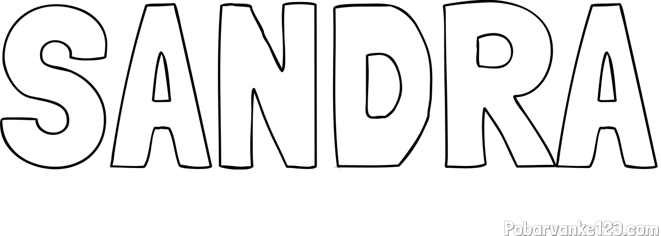 Pobarvanka imena SANDRA