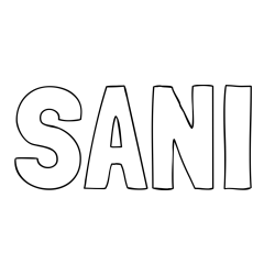 Online izdelana pobarvanka - Pobarvanka imena SANI