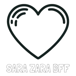 Online izdelana pobarvanka - Pobarvanka imena SARA ZARA BFF in pobarvanka lepega srčka