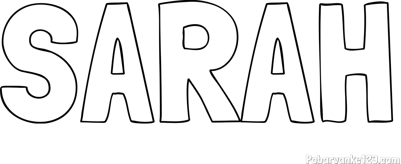 Pobarvanka imena SARAH