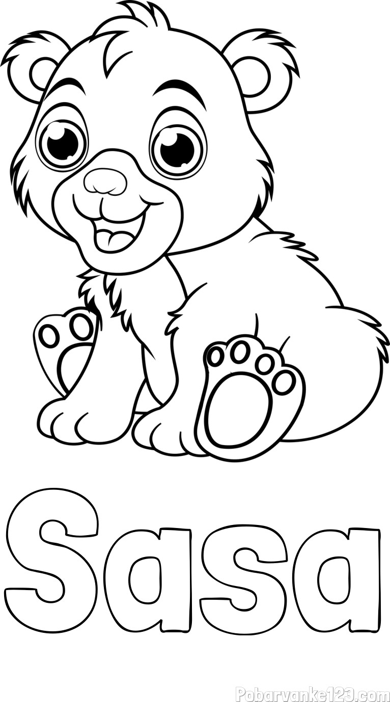 Pobarvanka imena Saša