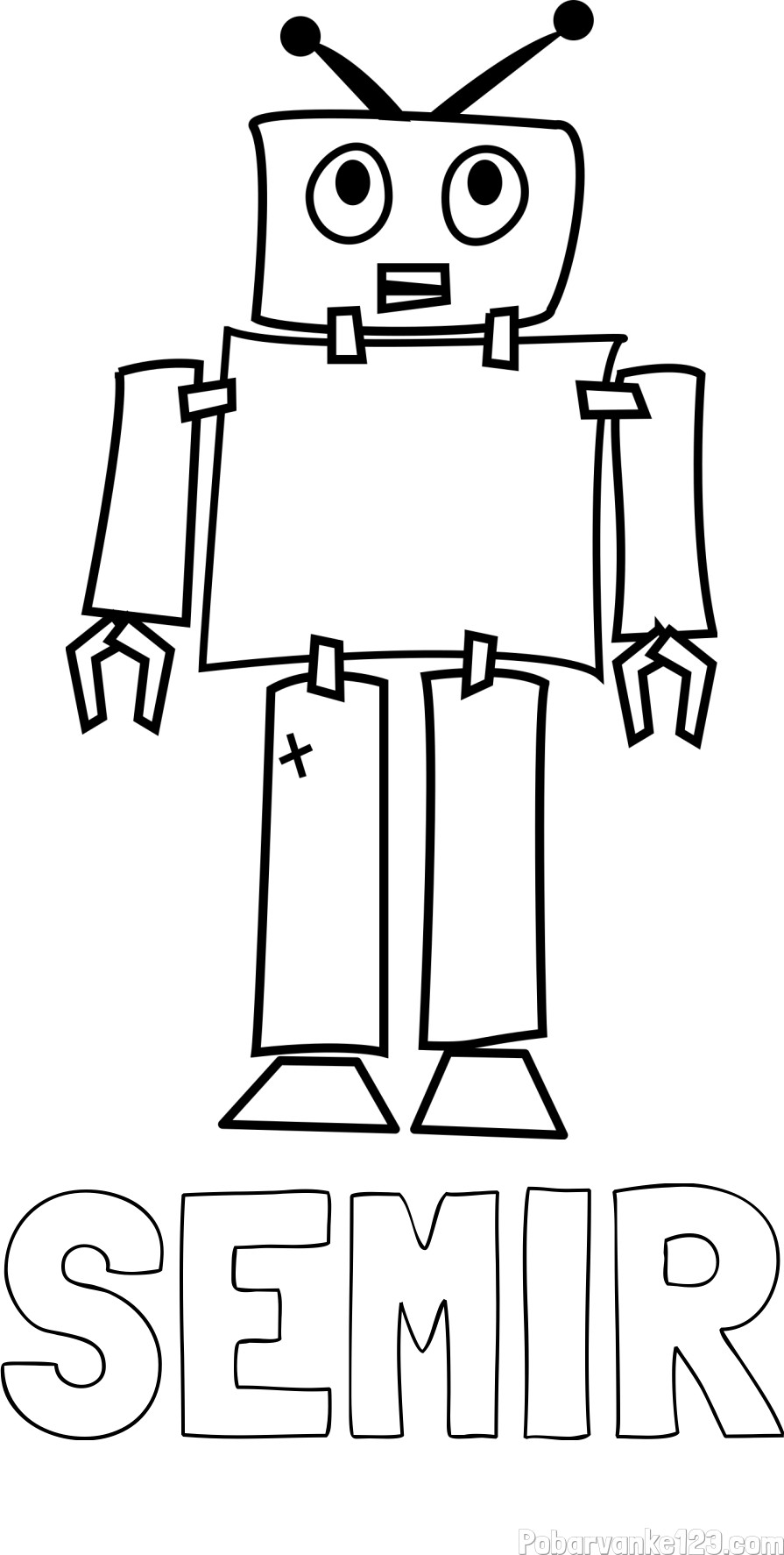 Pobarvanka imena SEMIR