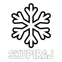 Online izdelana pobarvanka - Pobarvanka imena SKUPIRAJ in pobarvanka enostavne snežinke