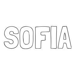 Pobarvanka imena SOFIA