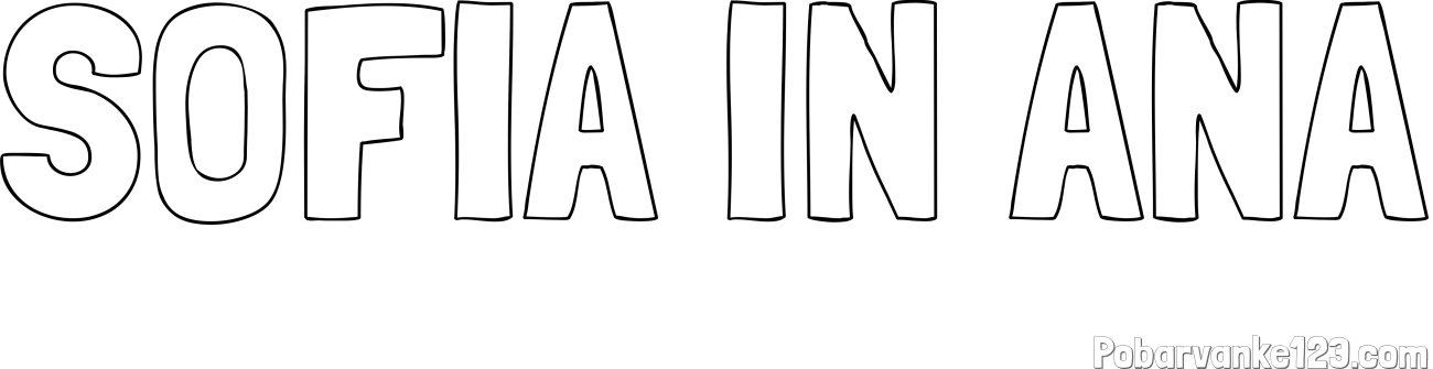 Pobarvanka imena SOFIA IN ANA