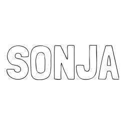 Pobarvanka imena SONJA