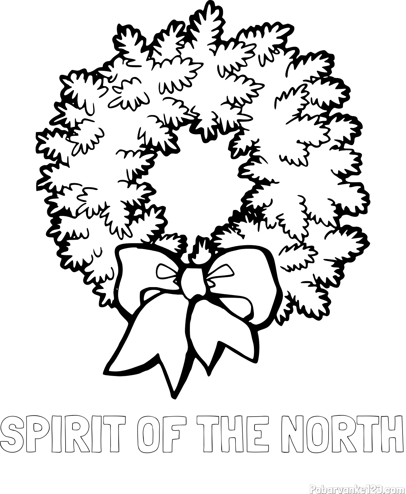 Pobarvanka imena SPIRIT OF THE NORTH in adventni venček