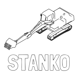 Online izdelana pobarvanka - Pobarvanka imena STANKO in pobarvanka bagra