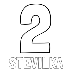 Online izdelana pobarvanka - Pobarvanka imena ŠTEVILKA in pobarvanka številke dva