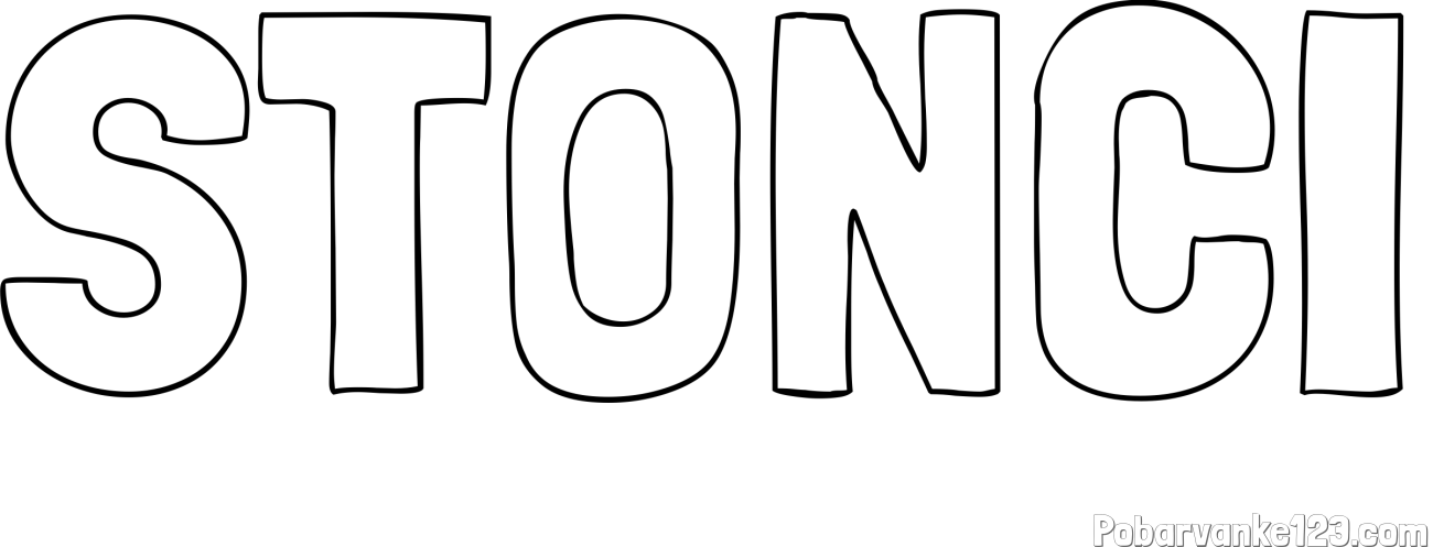 Pobarvanka imena STONČI