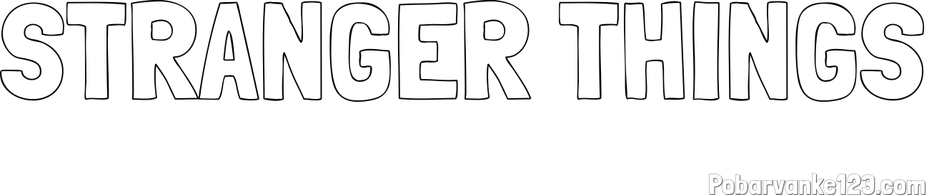 Pobarvanka imena STRANGER THINGS