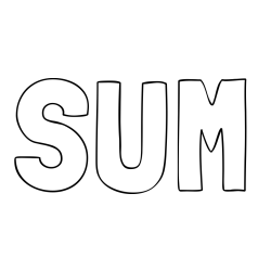 Online izdelana pobarvanka - Pobarvanka imena SUM