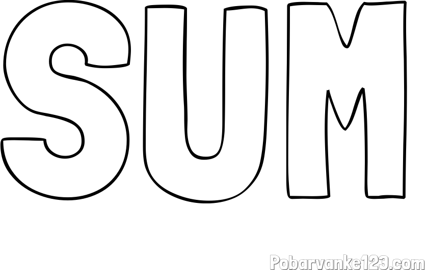 Pobarvanka imena SUM