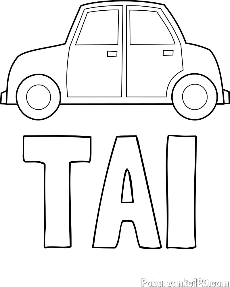 Pobarvanka imena TAI in pobarvanka avta