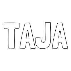 Pobarvanka imena TAJA