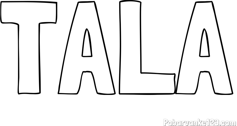 Pobarvanka imena TALA
