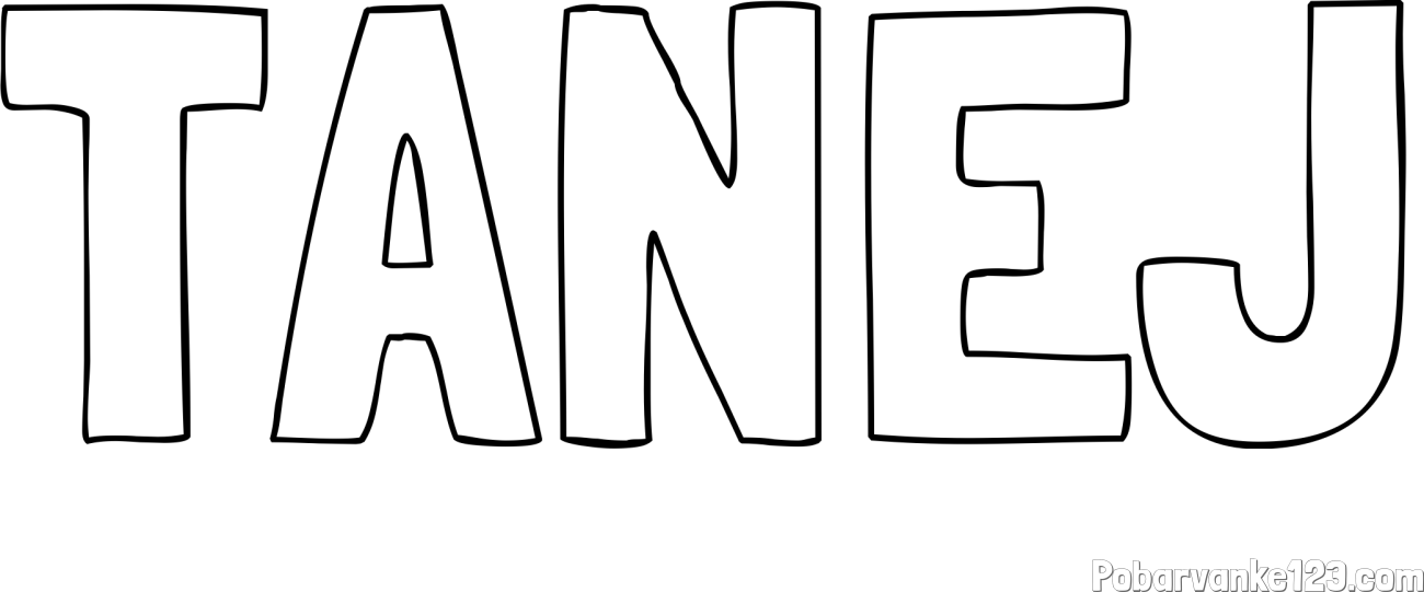 Pobarvanka imena TANEJ