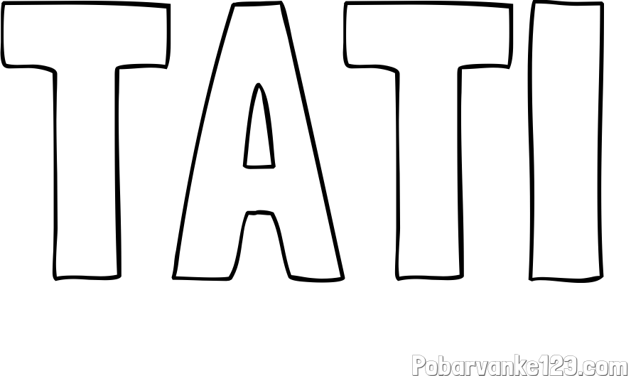 Pobarvanka imena TATI