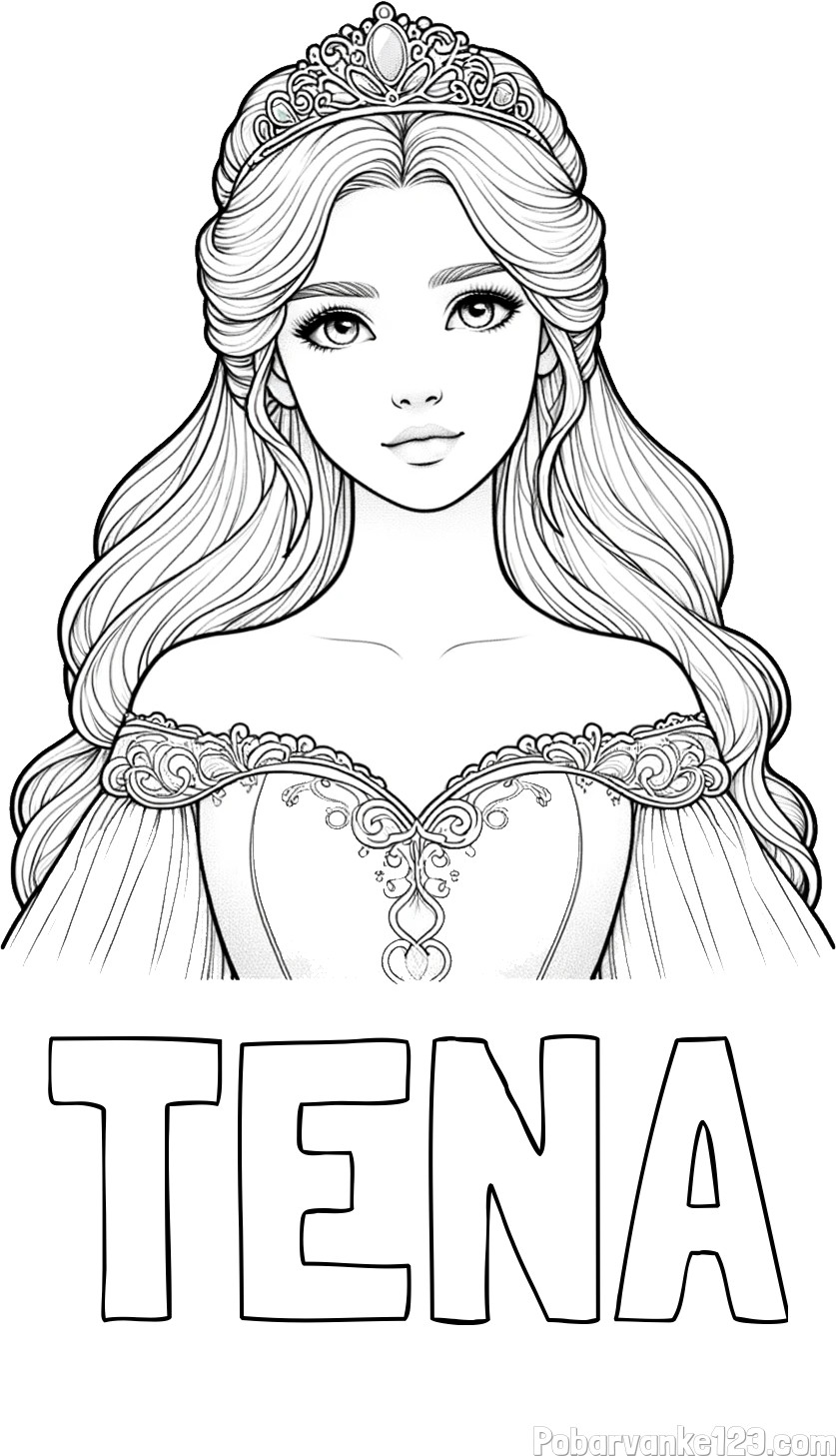 Pobarvanka imena TENA