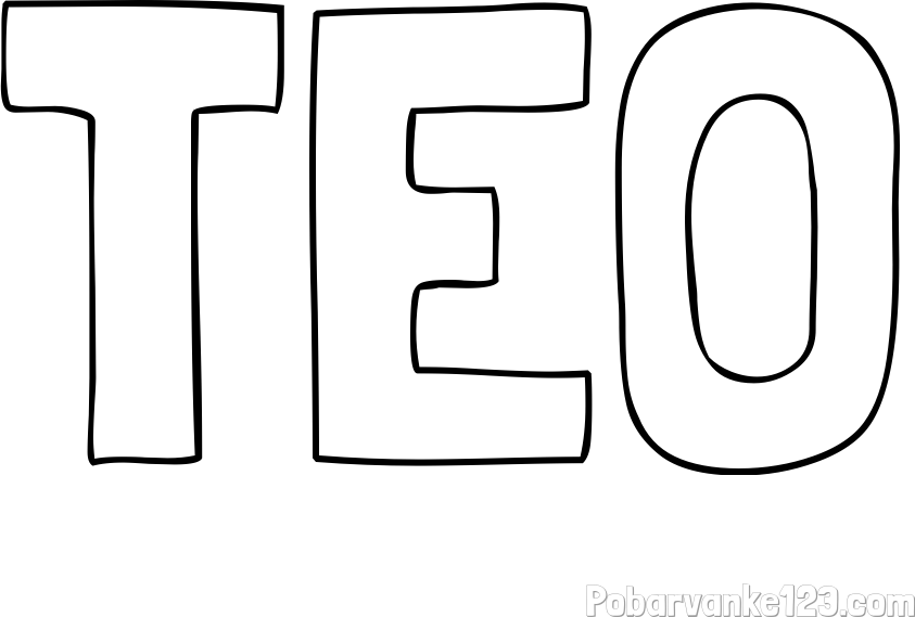 Pobarvanka imena TEO