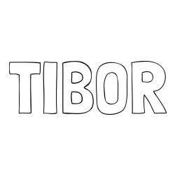 Pobarvanka imena TIBOR