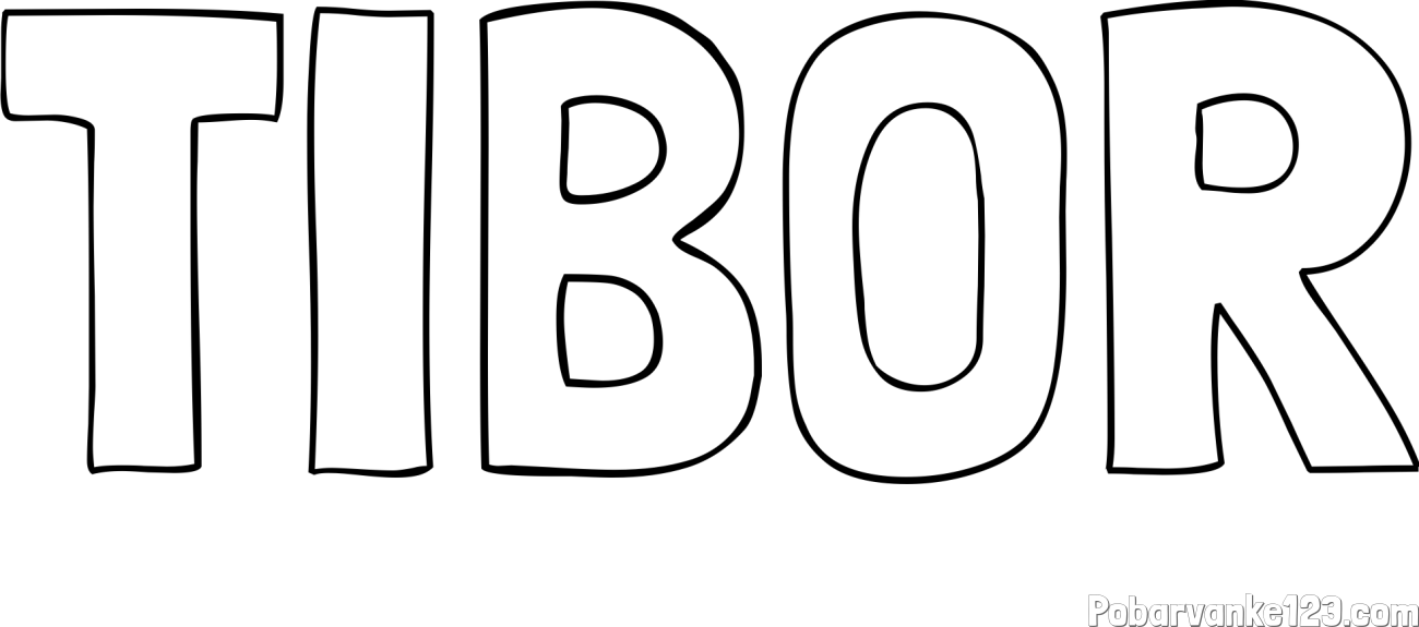 Pobarvanka imena TIBOR