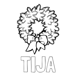 Pobarvanka imena TIJA in adventni venček