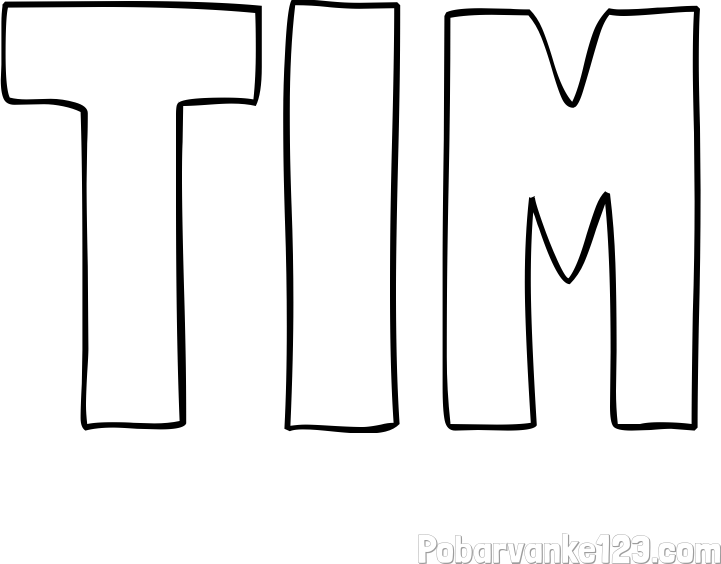 Pobarvanka imena TIM