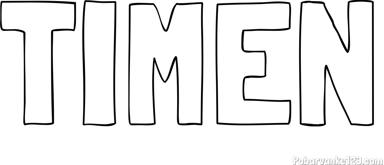 Pobarvanka imena TIMEN