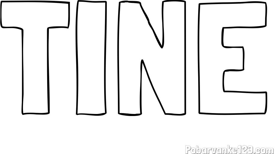 Pobarvanka imena TINE