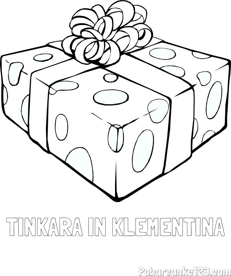 Pobarvanka imena TINKARA IN KLEMENTINA in božično darilo